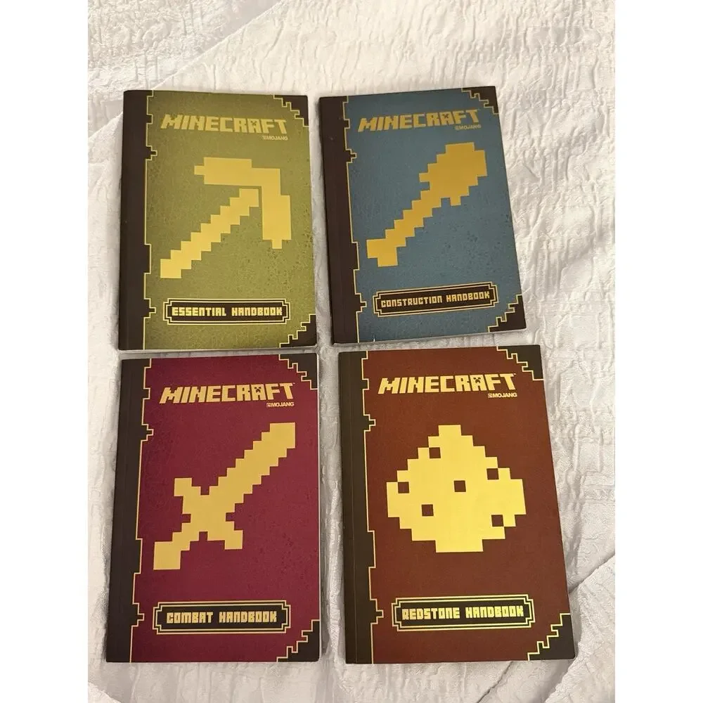 Scholastic Minecraft Essential, Construction, Combat, Redstone Strategy Guides